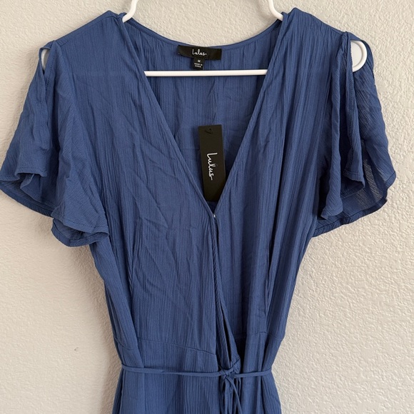 Lulus Heart of Marigold Denim Blue Wrap Maxi Dress - Picture 6 of 13